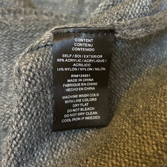 Lola Sweater Dress by WAYF in grey. Mock neck puffed sleeve knit mini dress 🍂 - Picture 4 of 6